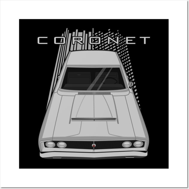 Dodge Coronet 1968 - silver Wall Art by V8social